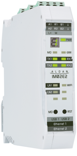 ALDAN A1-M-IM02-20A0A Интерфейсный модуль IM02E2 2хEthernet + 2xRS485 с общей Г/И + USB