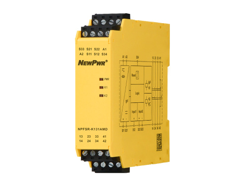 NPFSR-K131AMD Реле безопасности NPFSR-K131AMD, 3NO+1NC, 24В AC/DC, SIL3