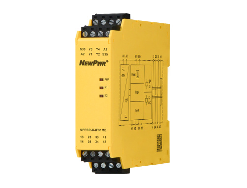 NPFSR-K4F31MD Реле безопасности NPFSR-K4F31MD, 3NO+1NC, 24В AC/DC, SIL2