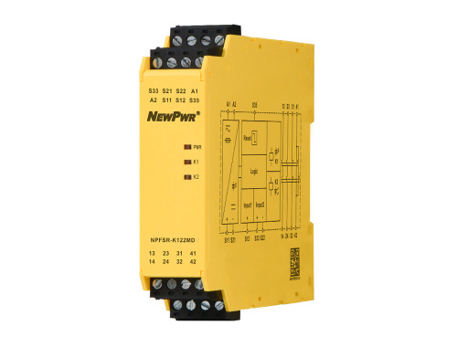 NPFSR-K122MD Реле безопасности NPFSR-K122MD, 2NO+2NC, 24В AC/DC, SIL3