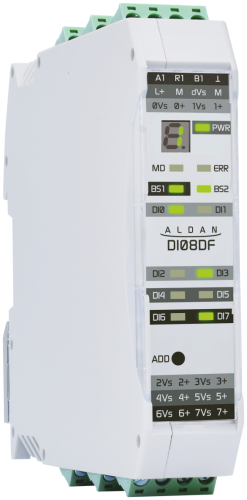 ALDAN A1-M-DI08-11A1A Модуль дискретного ввода DI08DF 8xСК=24В (2имп.) 8хDI