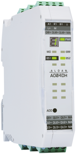 ALDAN A1-M-AO04-02H3A Модуль аналогового вывода AO04DH 4хAO HART, 0,1%, общая Г/И