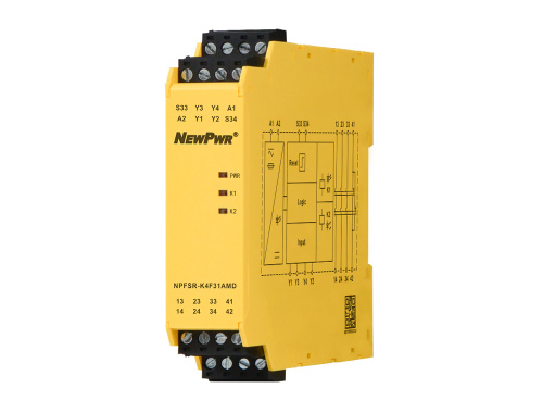 NPFSR-K4F31AMD Реле безопасности NPFSR-K4F31AMD, 3NO+1NC, 24В AC/DC, SIL2